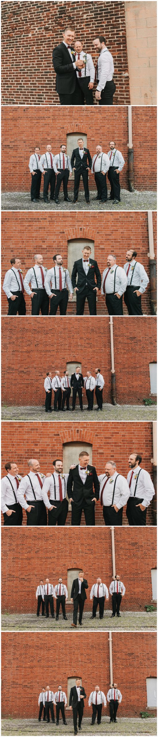 groom and groomsmen at tinker house events