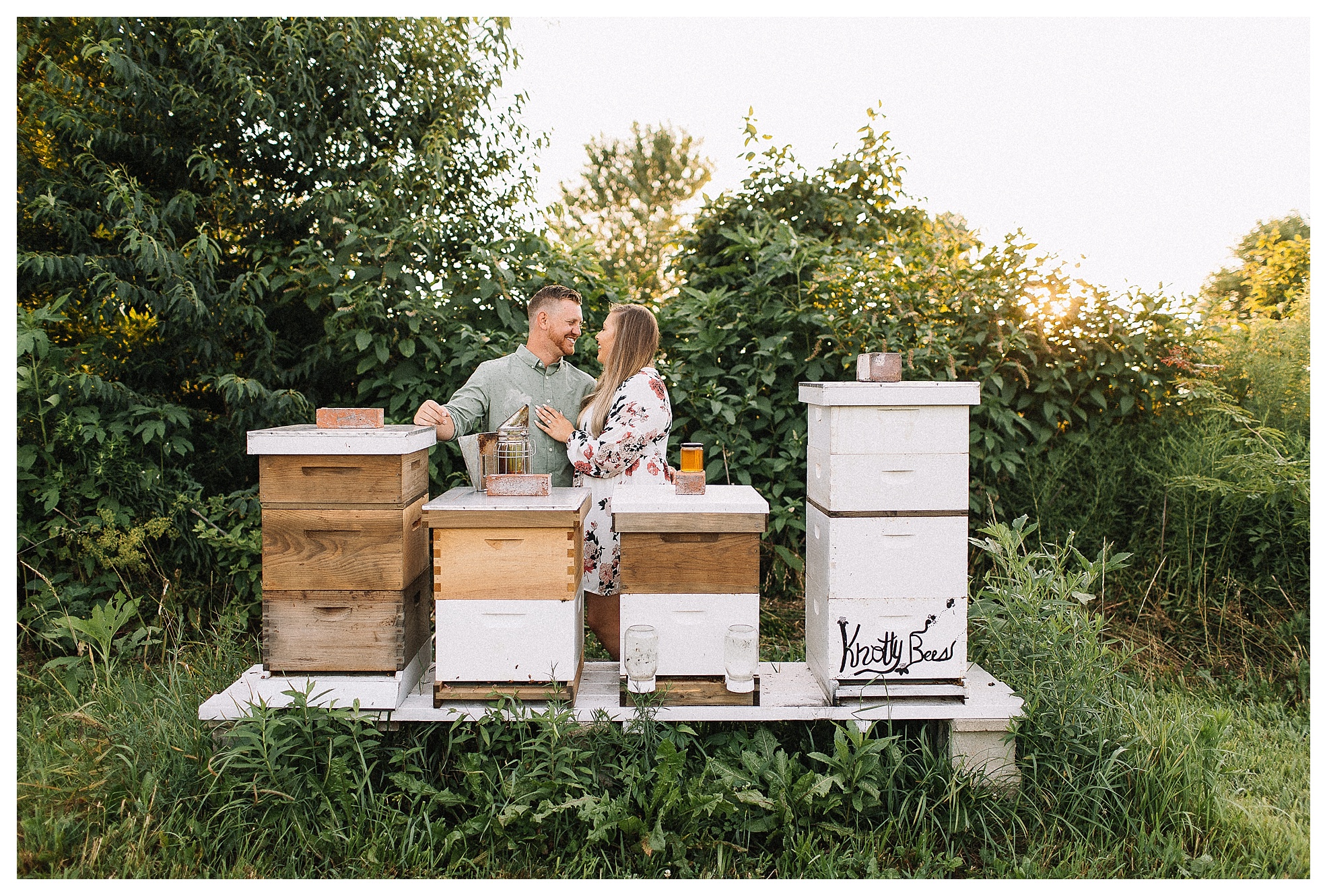 beekeeper engagement pictures