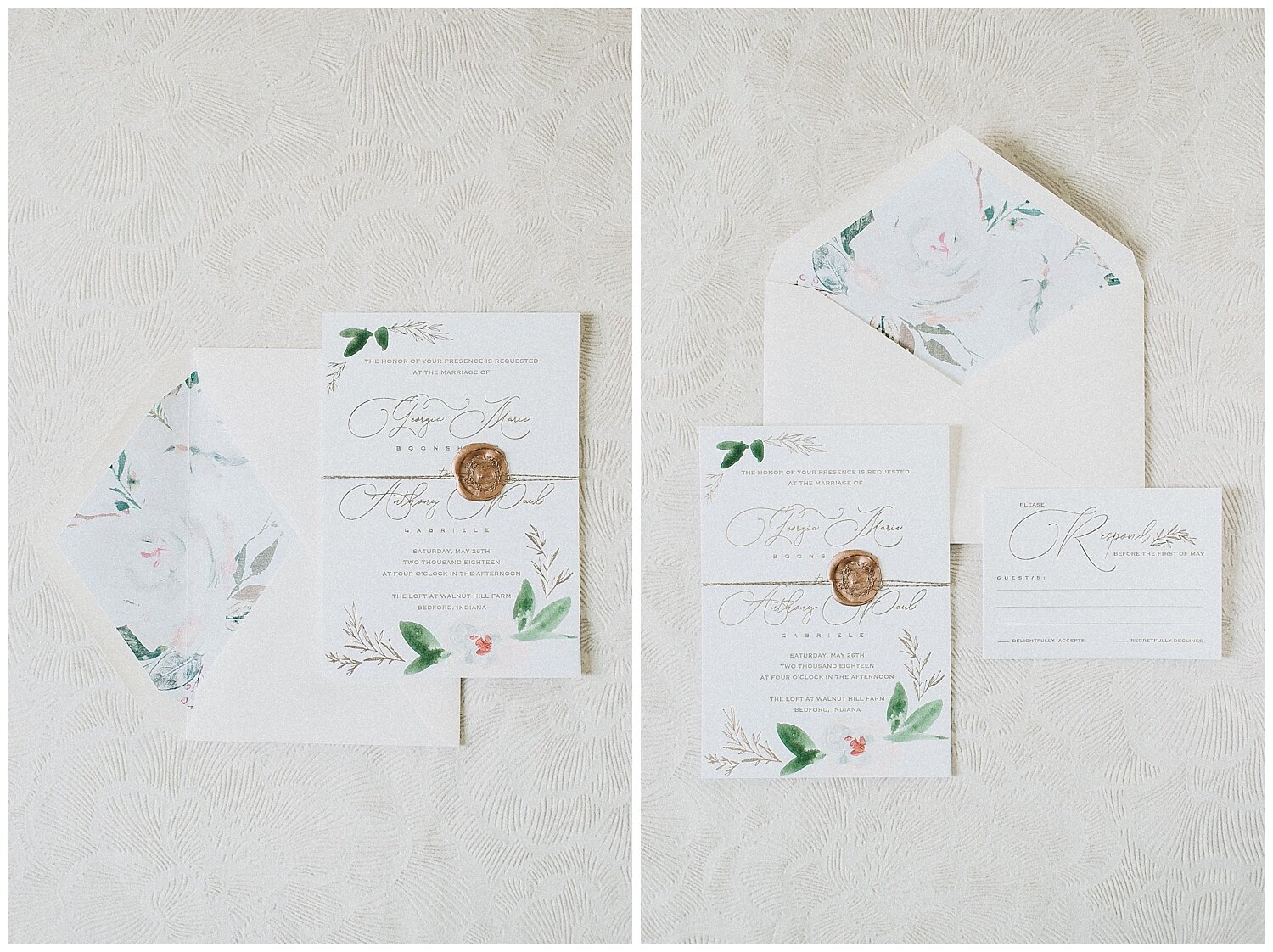 wedding invitations by creative in bloom