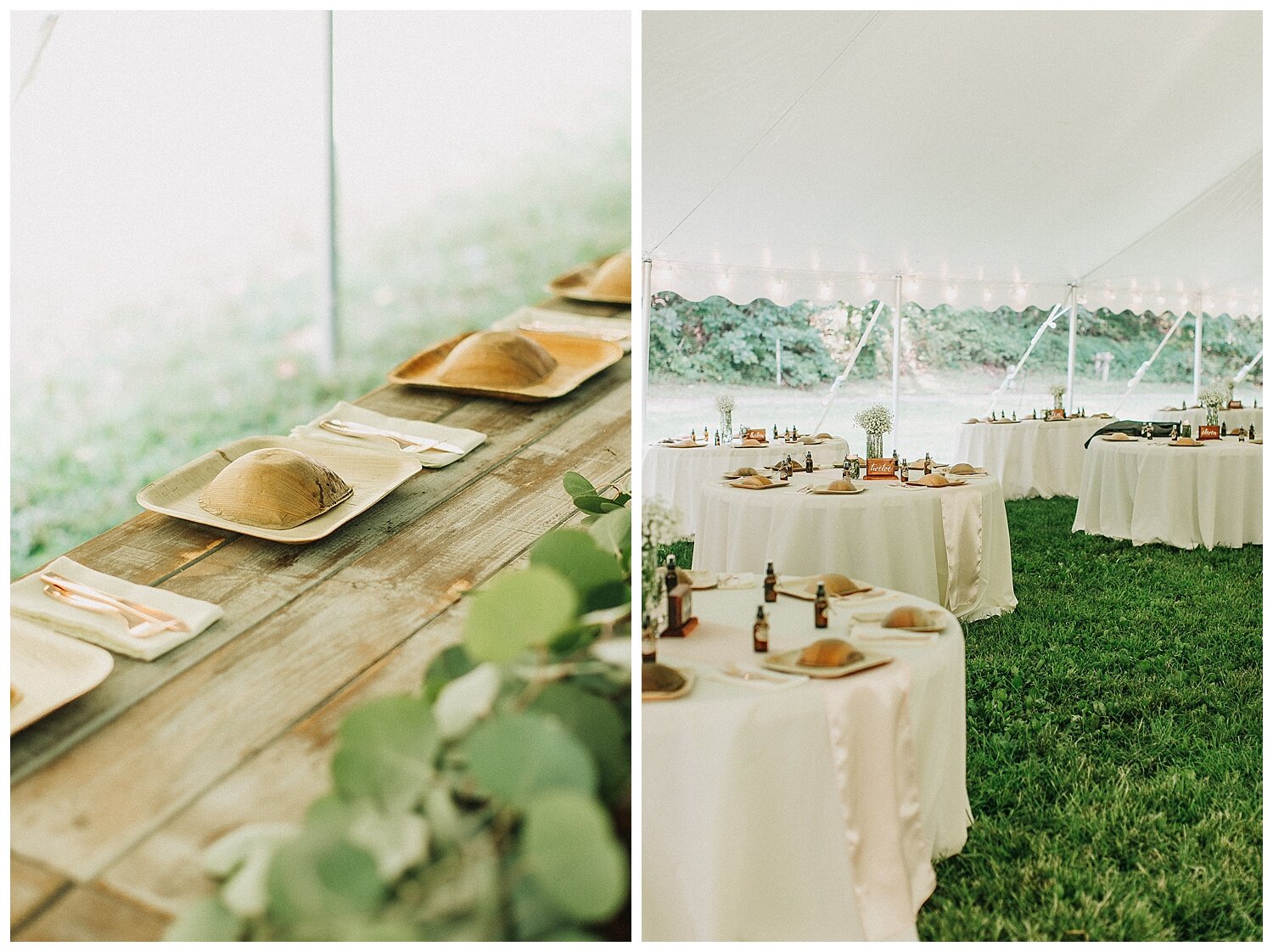 minimalist wedding reception