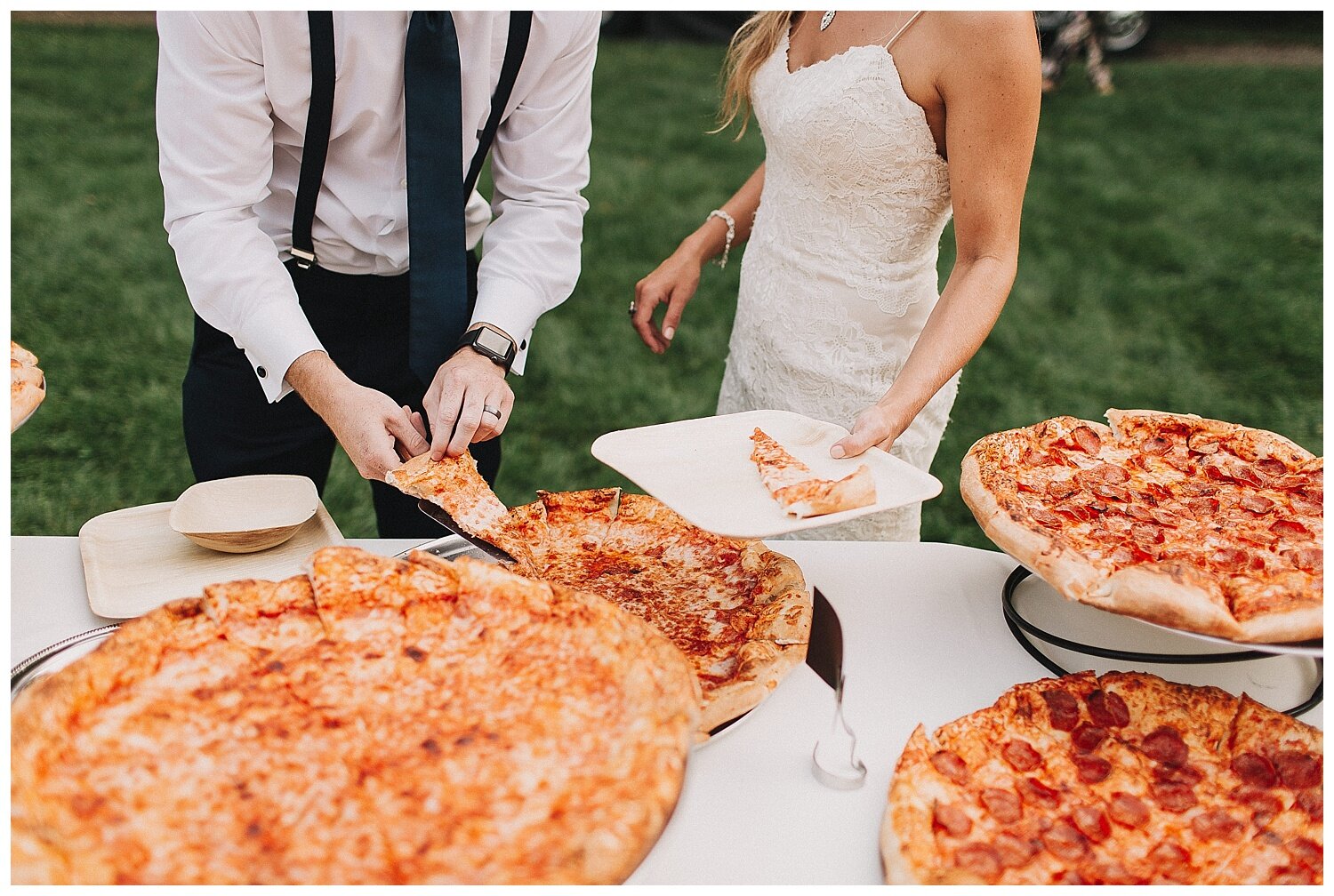 pizza wedding reception