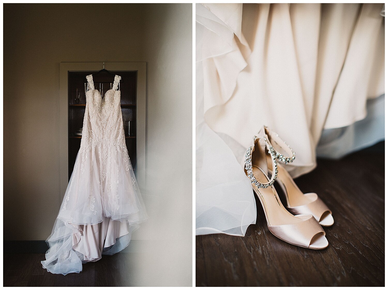 romantic Art Deco wedding gown