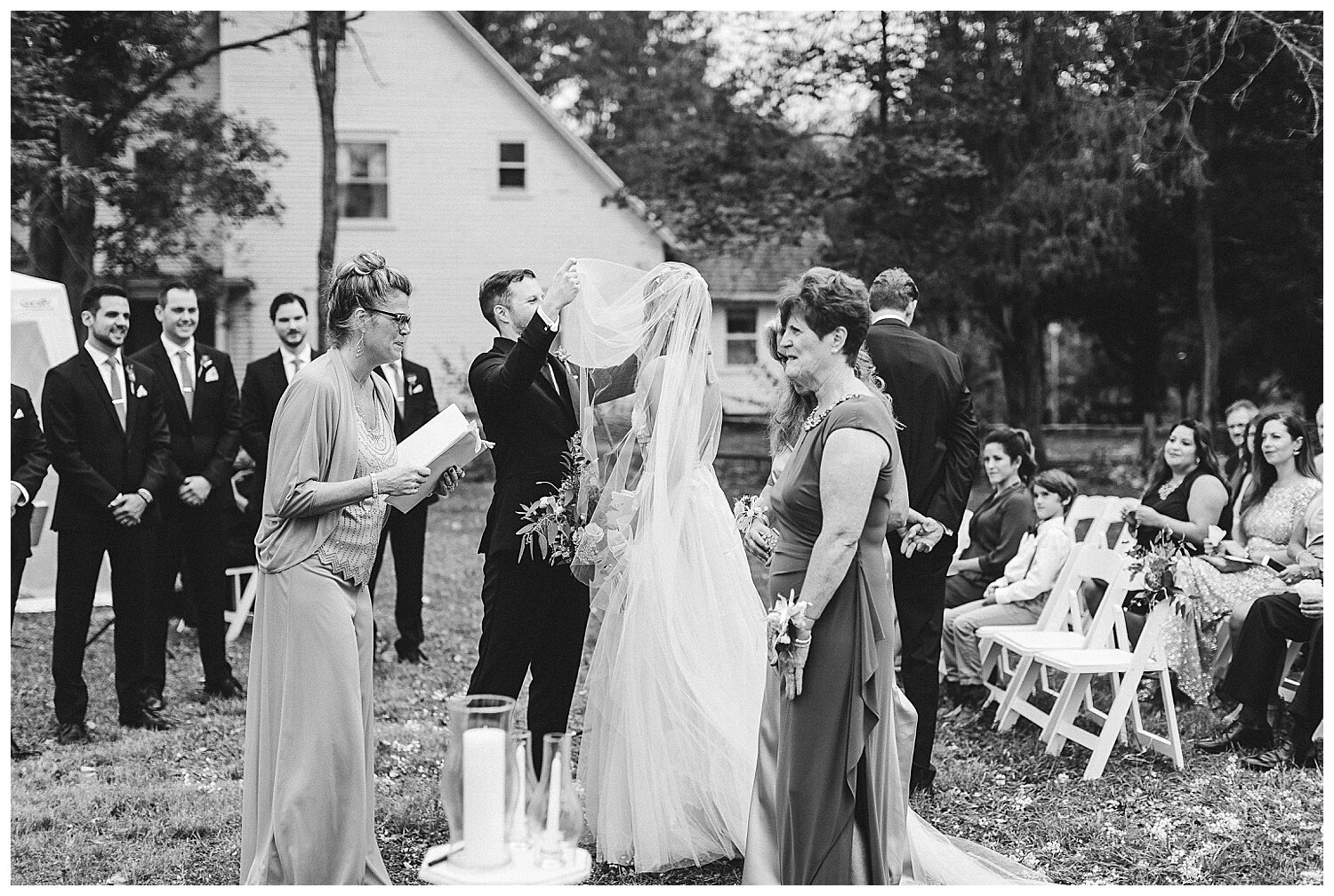 fall wedding ceremony at old Indian creek farm