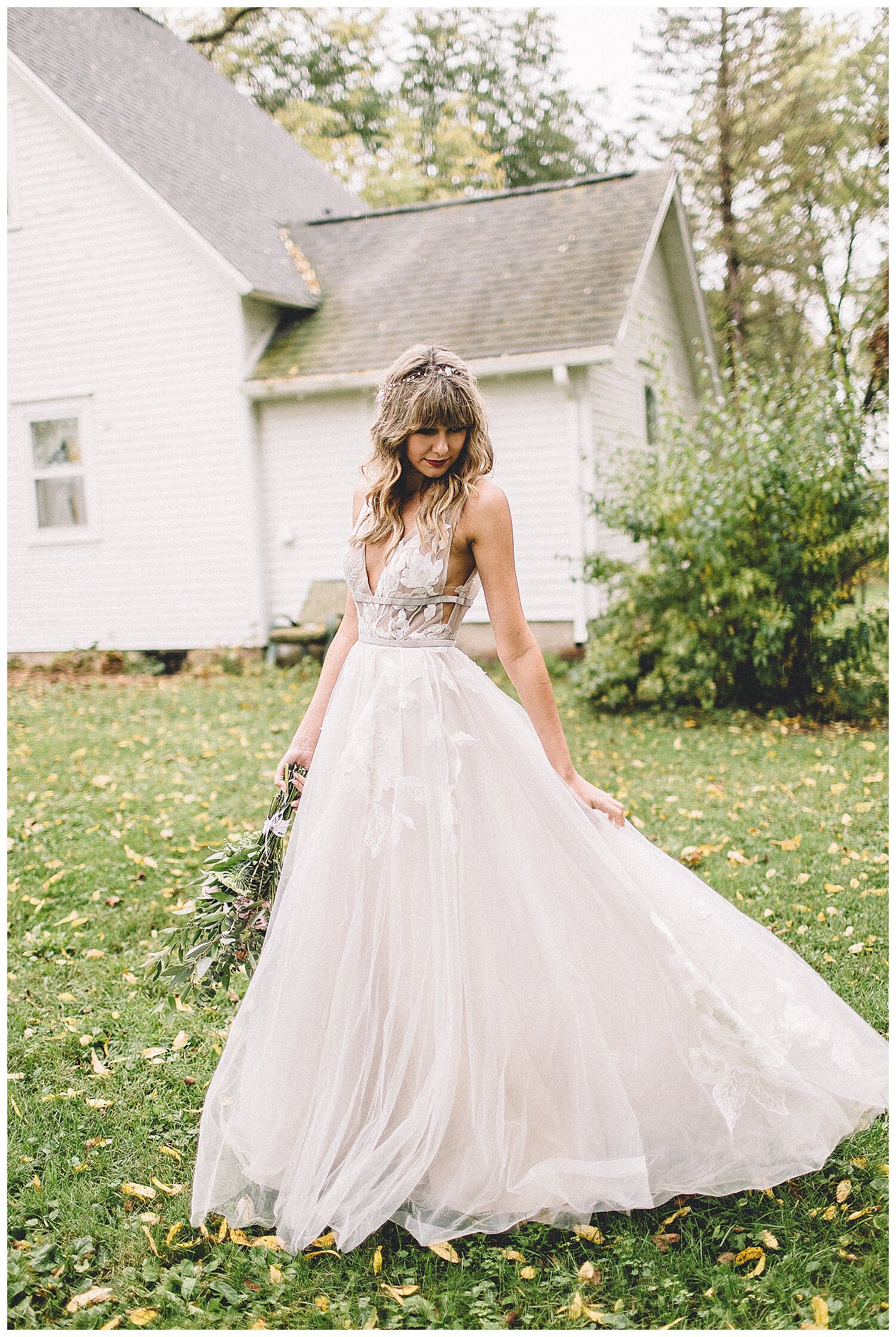 bride in her Hearst by Willowby by Watters from BHLDN gown