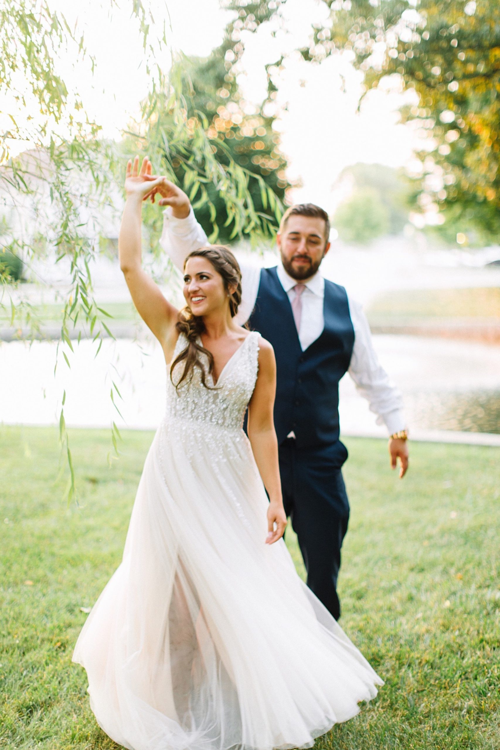bride in written in the stars gown by BHLDN